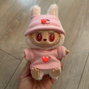 Labubu Clothes / C Knit Set Pink / Red / White